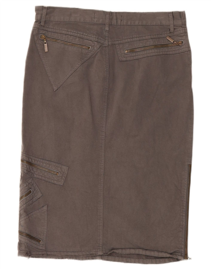 Saia cargo feminina Just Cavalli EU 42 grande W30 algodão cinza