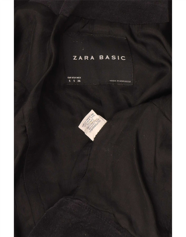 Zara Womens Bolero Jacket UK 8 pequeno preto colorblock algodão