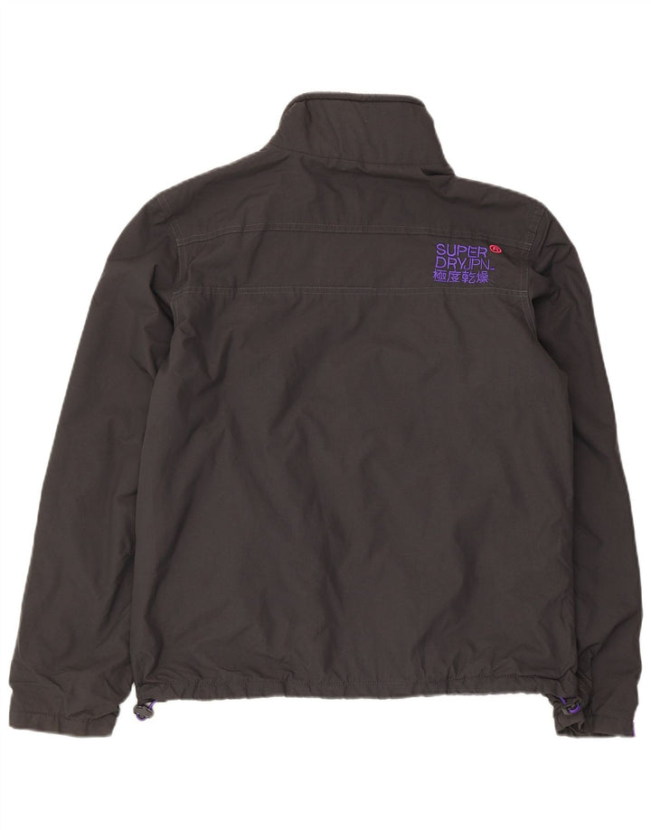 Jaqueta corta-vento feminina Superdry The Windhiker Graphic UK 14 grande cinza