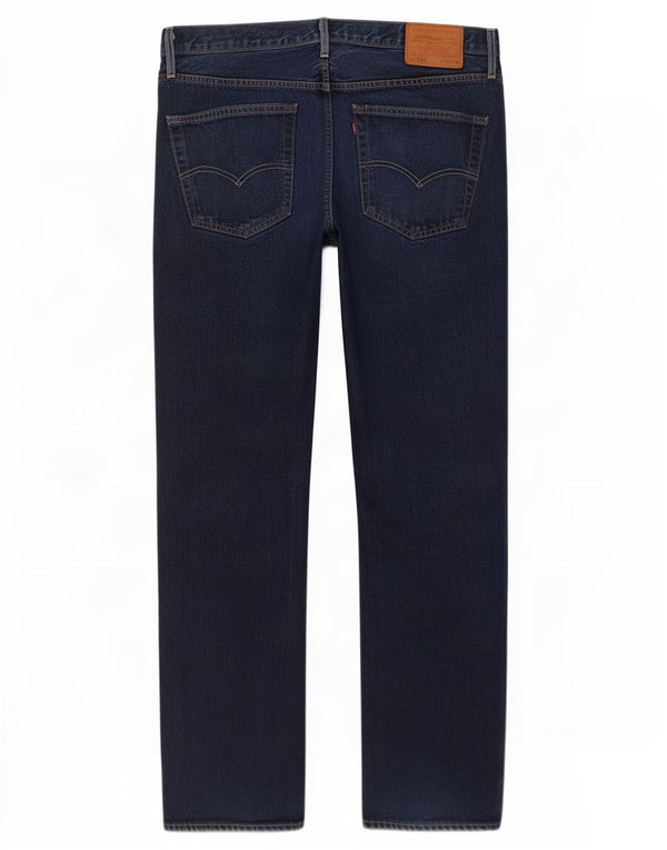 Levi's Masculino 501 Straight Jeans W36 L30 Azul Marinho Algodão
