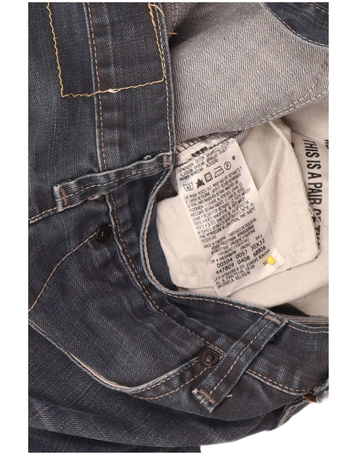 Levi's Masculino 504 Straight Jeans W30 L30 Azul Marinho Algodão