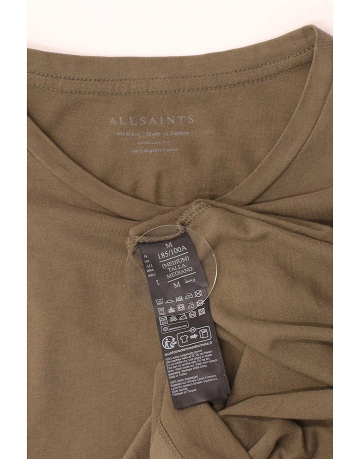 Camiseta masculina All Saints Regular Fit Top de algodão verde médio