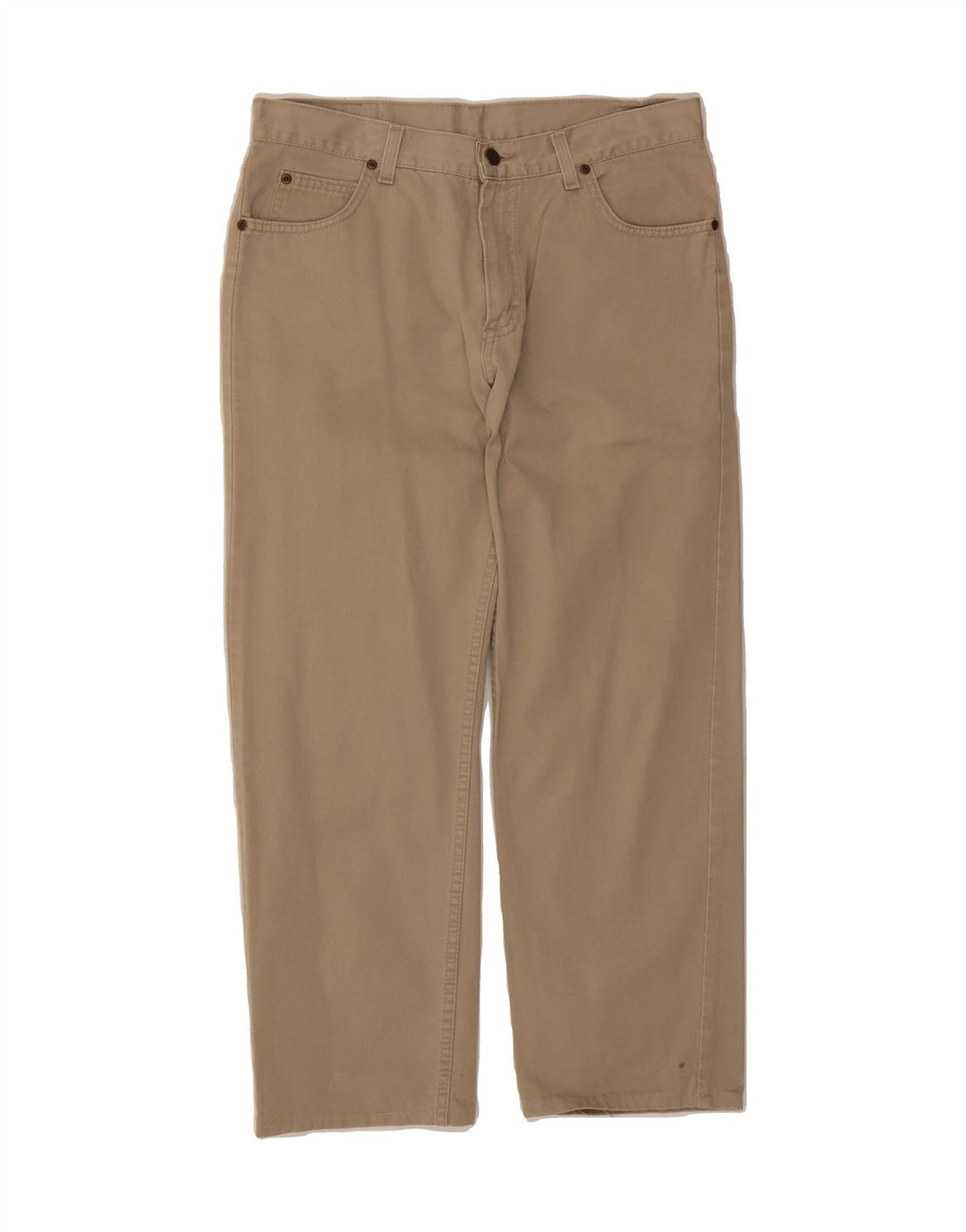 LEE Mens Brooklyn Straight Casual Trousers W32 L26 Beige Cotton Vintage Lee and Second-Hand Lee from Messina Hembry 