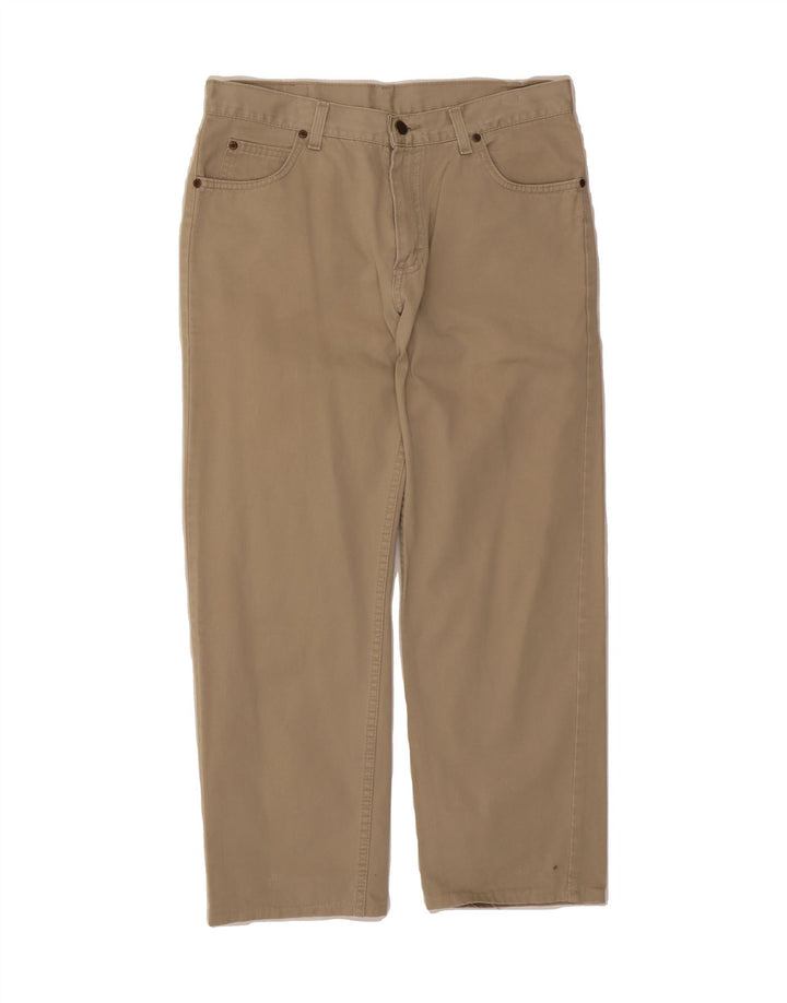 LEE Mens Brooklyn Straight Casual Trousers W32 L26 Beige Cotton Vintage Lee and Second-Hand Lee from Messina Hembry 