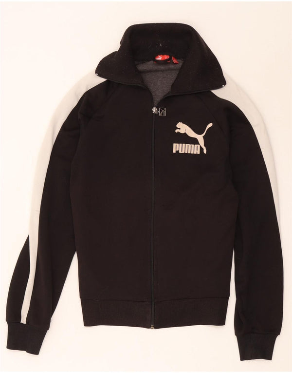 Puma Mens Graphic Tracksuit Top Jaqueta Médio Preto Colorblock Poliéster