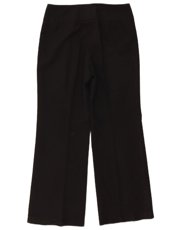 Calça feminina reta casual Marks & Spencer Reino Unido 12 médio W32 L30 preta