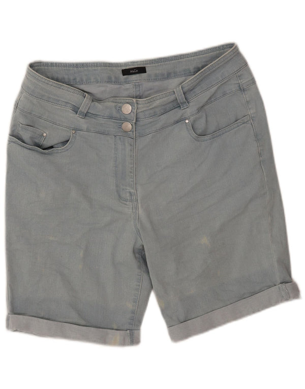 Shorts jeans feminino MAX & CO. Reino Unido 14 grande W32 algodão azul