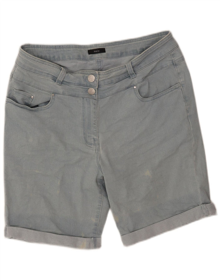Shorts jeans feminino MAX & CO. Reino Unido 14 grande W32 algodão azul