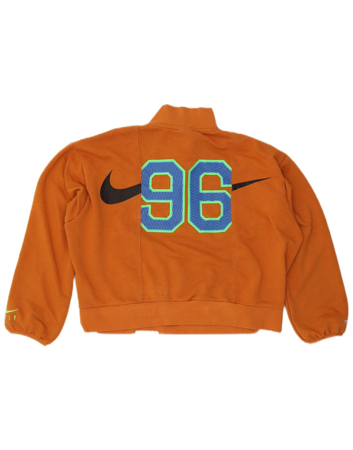 Moletom Nike Dri Fit Graphic Oversized Jumper UK 10 Pequeno Laranja