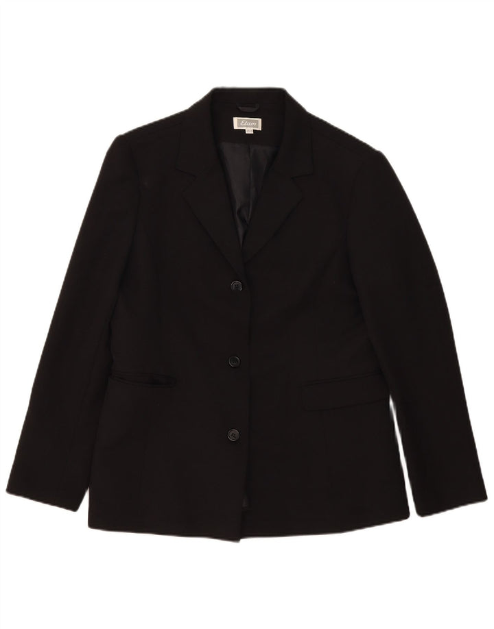 Jaqueta Blazer Feminina Etam com 3 Botões Reino Unido 16 Grande Poliéster Preto
