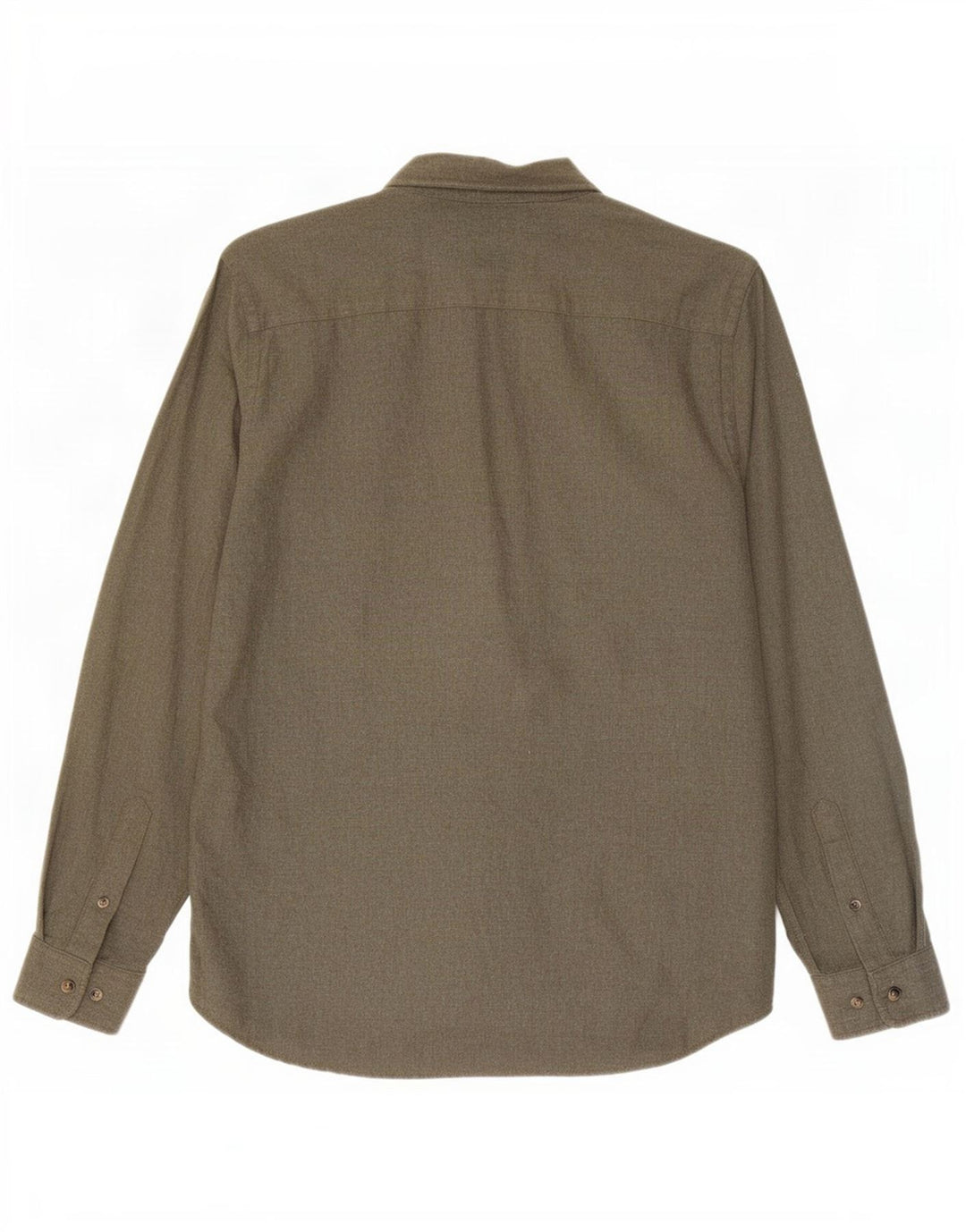 Camisa masculina de flanela Jack & Jones pequena de algodão cáqui