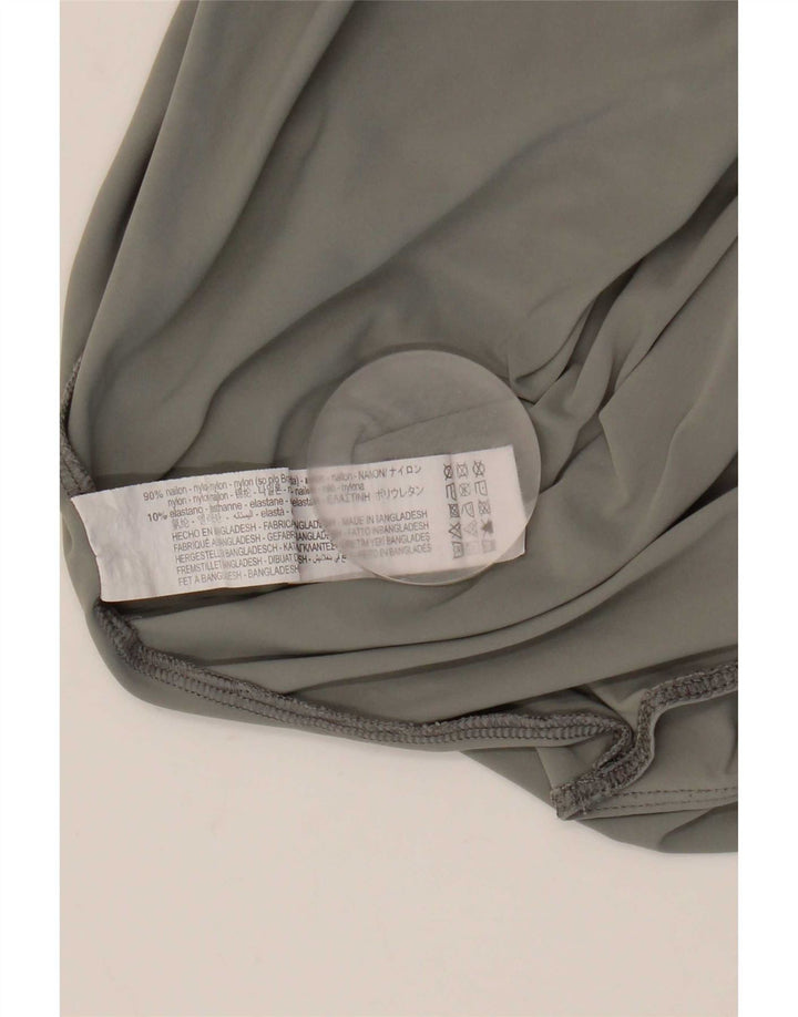 Macacão feminino de manga comprida Zara UK 12 nylon cinza médio