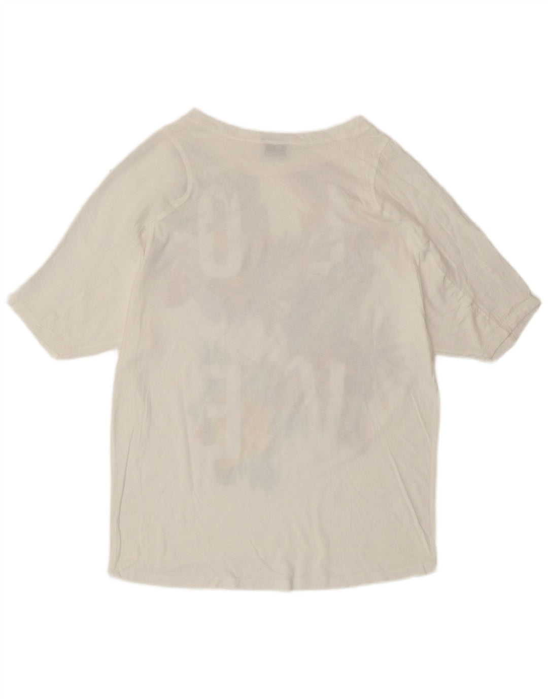 Camiseta feminina gráfica ZARA UK 10 pequena floral branca