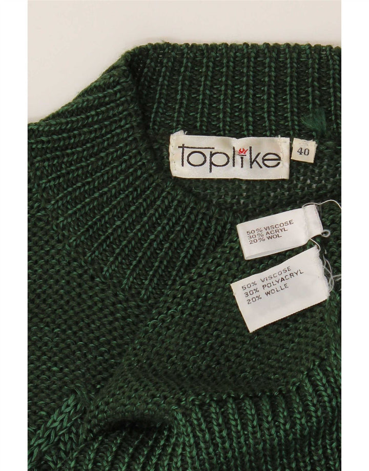Suéter masculino Toplike com gola tartaruga tamanho 40 verde médio Argyle/Diamante