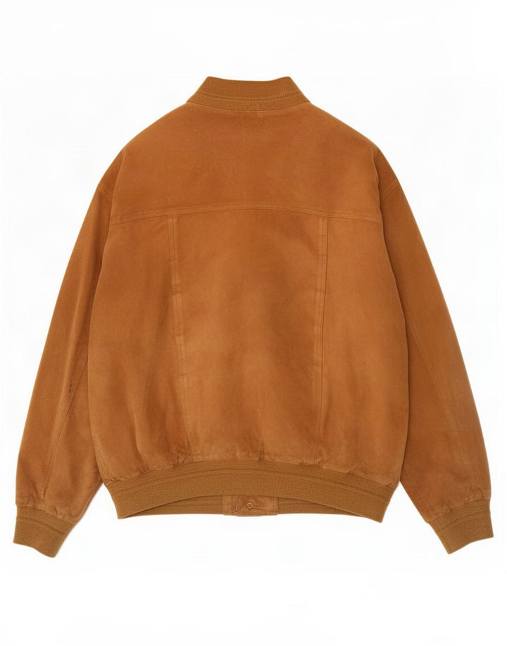 Jaqueta masculina vintage de camurça IT 50 grande marrom