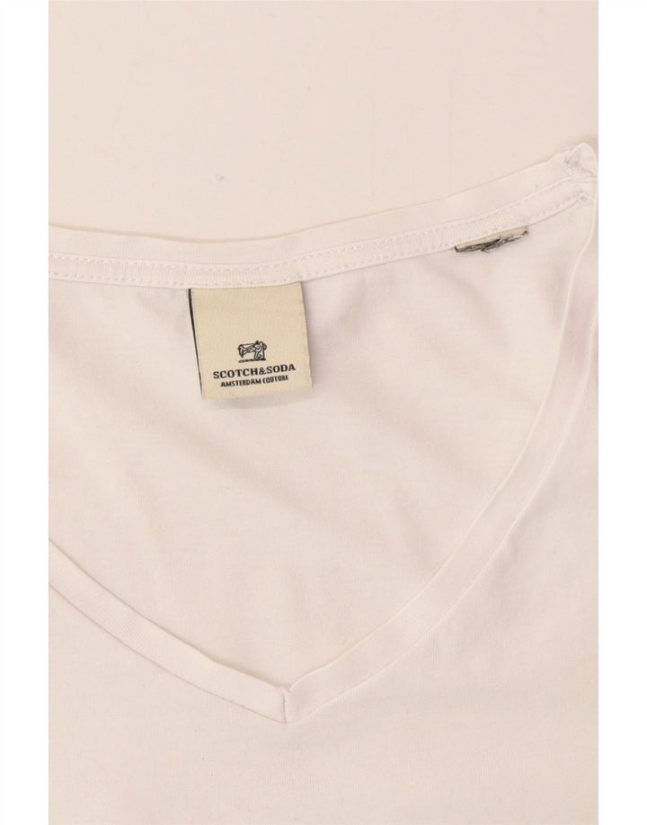 Camiseta masculina Scotch & Soda grande branca