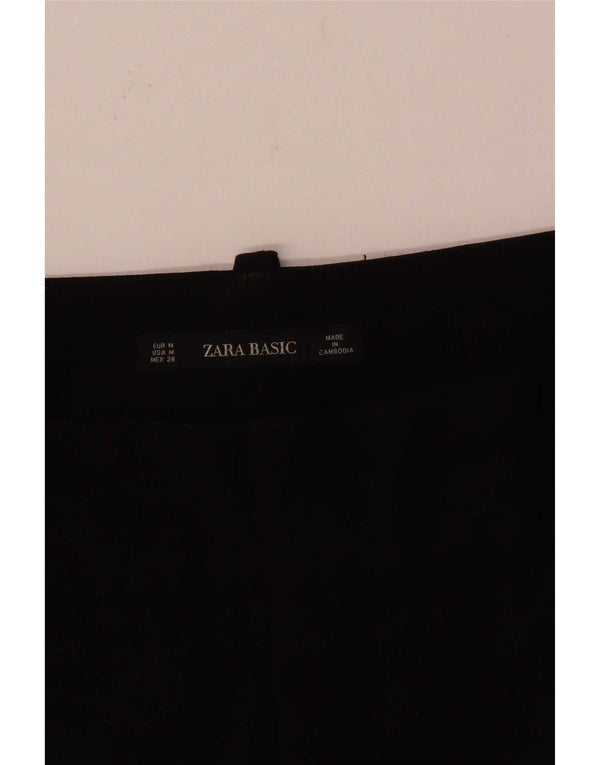 Calça chino feminina Zara cintura alta cônica média W28 L27 preta