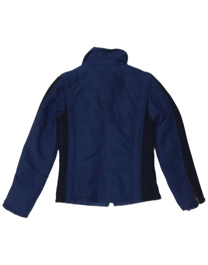 Jaqueta corta-vento feminina NYLSUISSE com capuz EU 38 médio azul marinho viscose