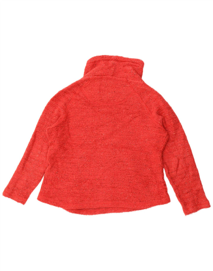 Suéter feminino de grandes dimensões da Weird Fish Reino Unido 14 grande acrílico manchado vermelho
