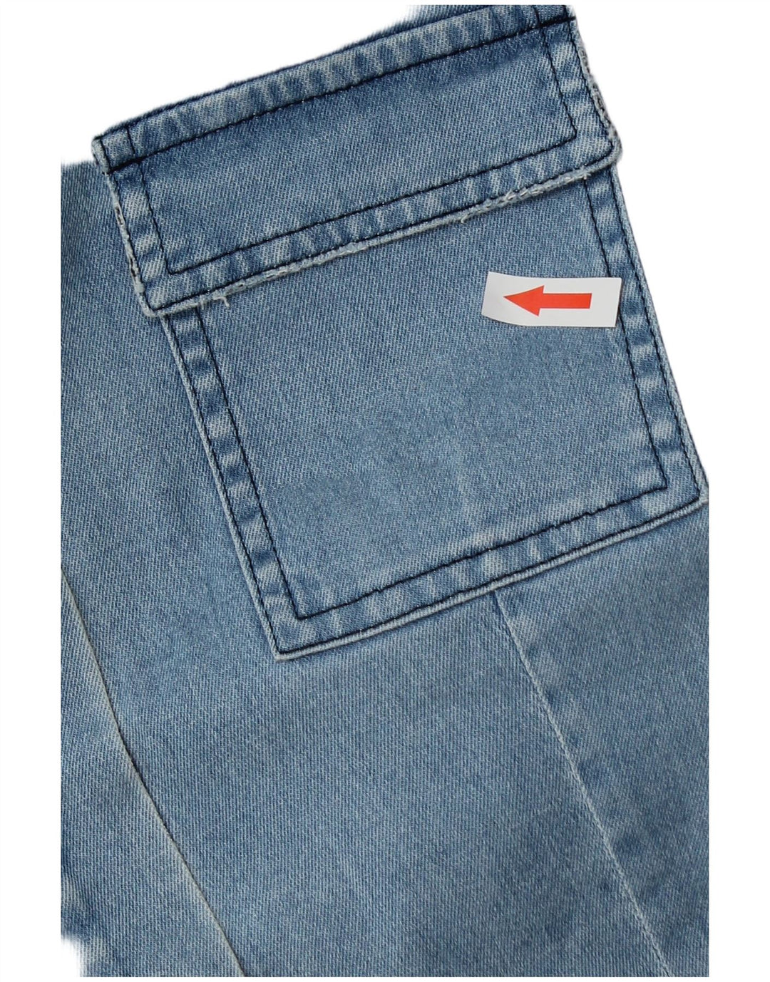 Camisa jeans feminina Max Mara UK 12 algodão azul médio