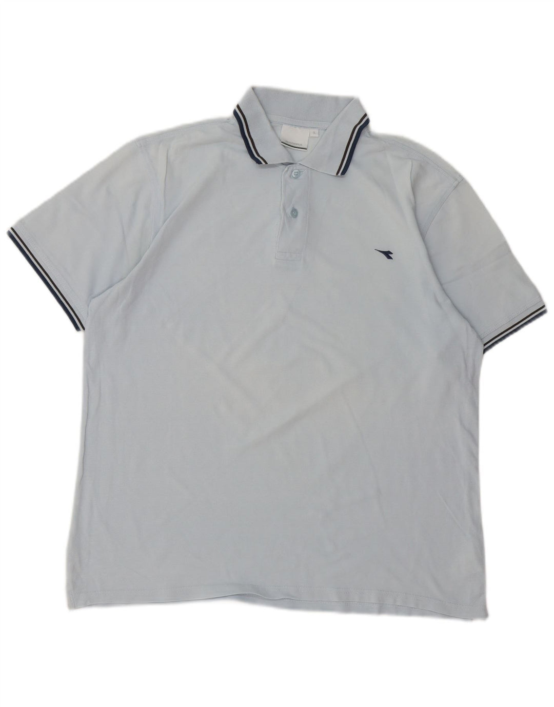Camisa polo masculina Diadora grande algodão azul