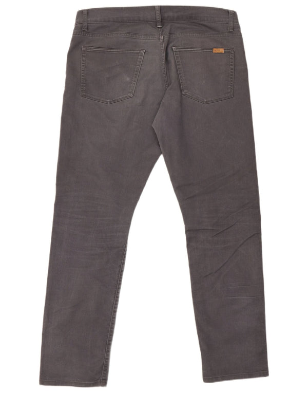Carhartt masculino slim fit jeans reto W36 L32 algodão cinza