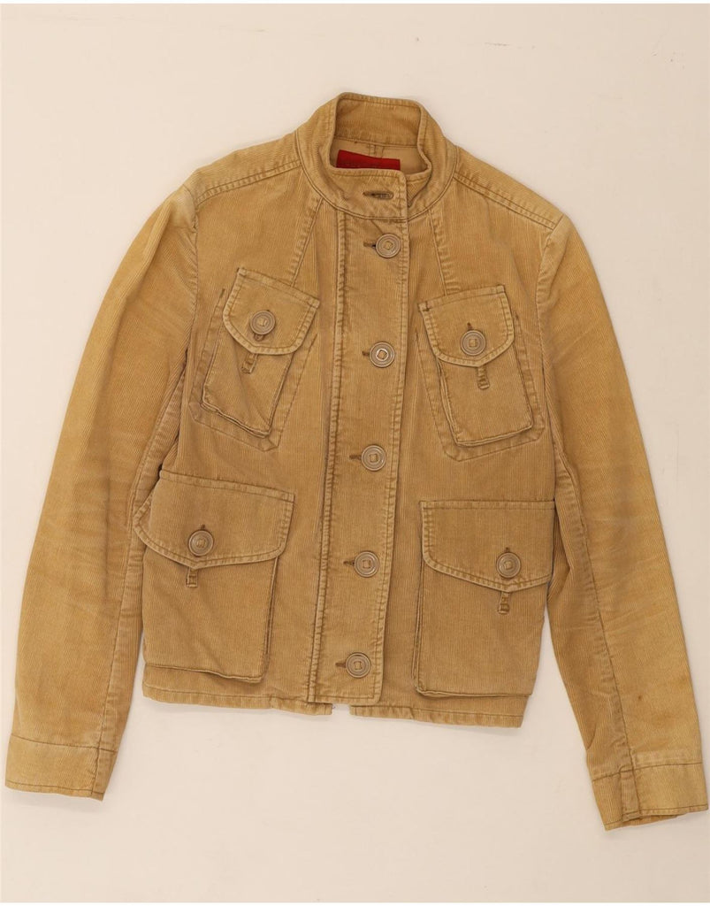 FCUK Womens Corduroy Jacket UK 8 Small Beige Cotton Vintage Fcuk and Second-Hand Fcuk from Messina Hembry 