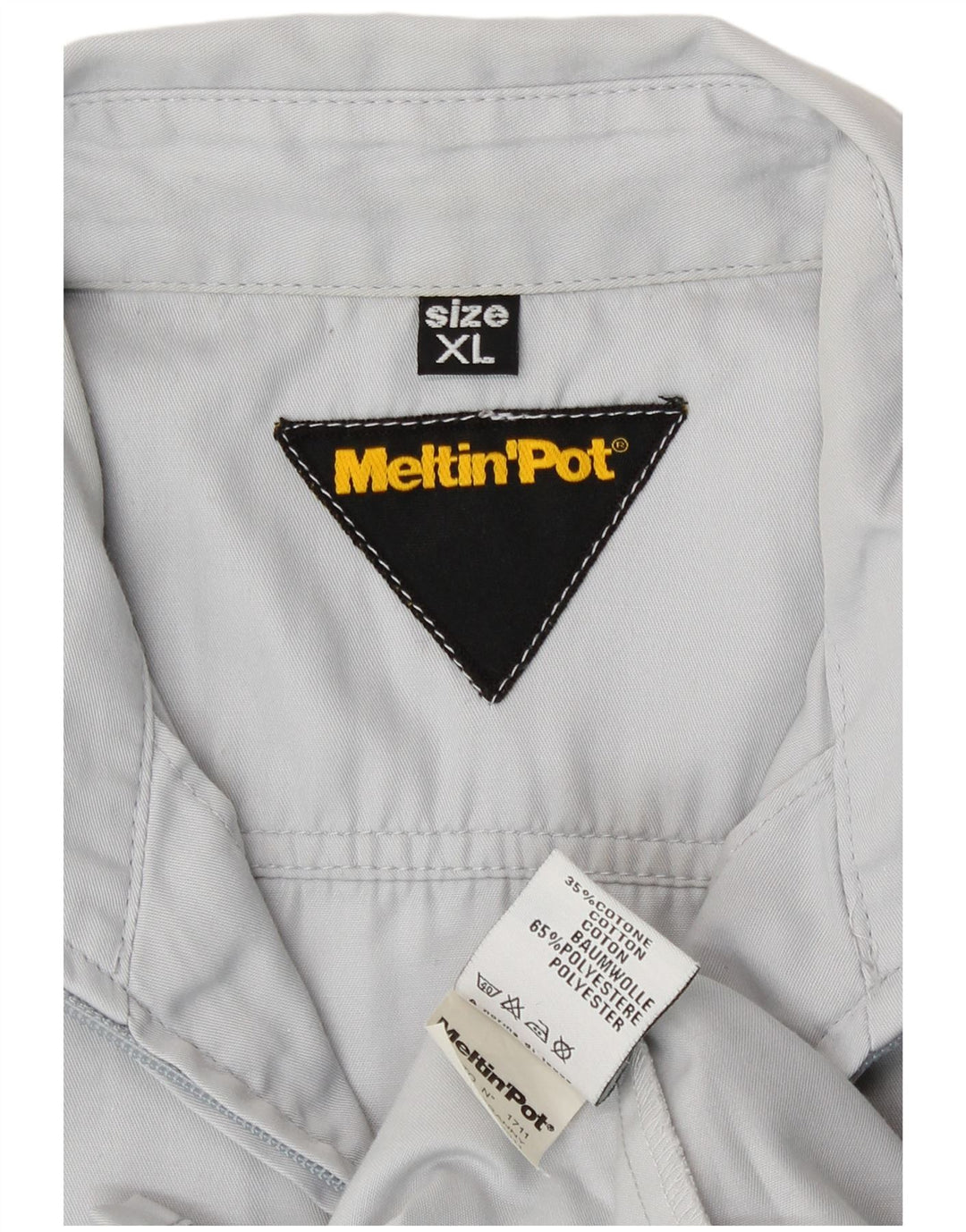 Camisa masculina de manga curta Meltin' Pot XL poliéster cinza