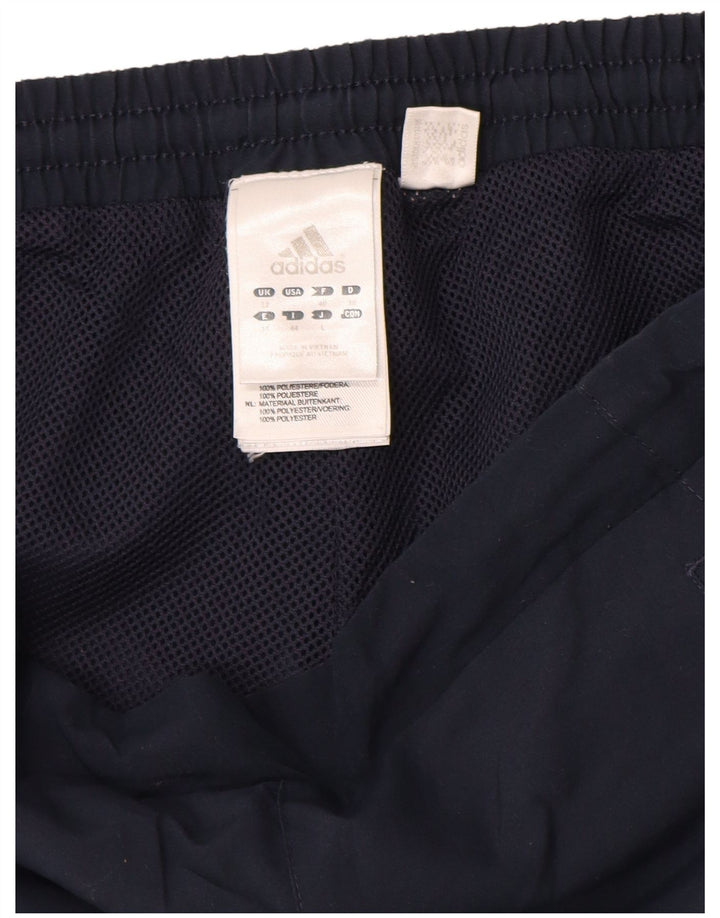 Adidas Womens Bermuda Sport Shorts UK 12 Médio Azul Marinho Poliéster
