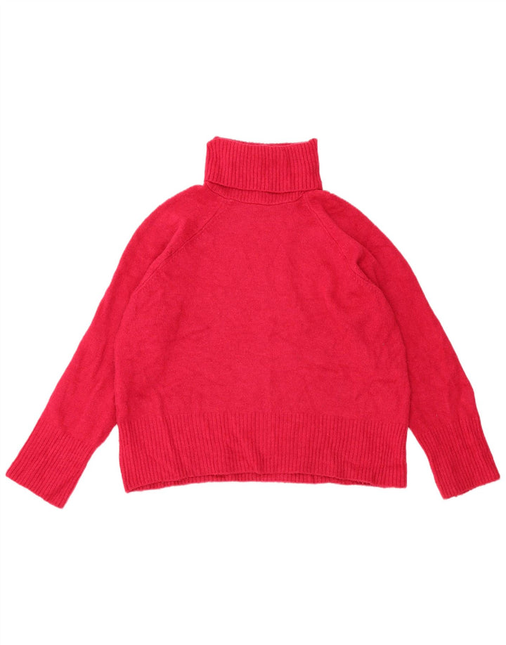 Suéter feminino Zara com gola redonda Reino Unido 16 grande acrílico vermelho