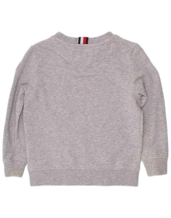 Tommy Hilfiger Meninos moletom gráfico jumper 3-4 anos cinza colorblock