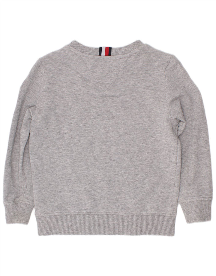 Tommy Hilfiger Meninos moletom gráfico jumper 3-4 anos cinza colorblock