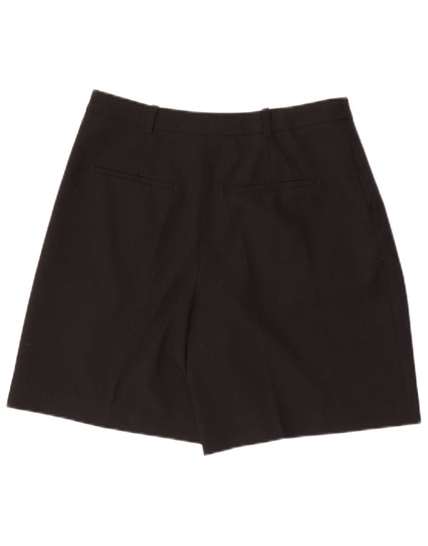 Zara Shorts Chino Feminino Cintura Alta Pegged Pequeno W26 Preto