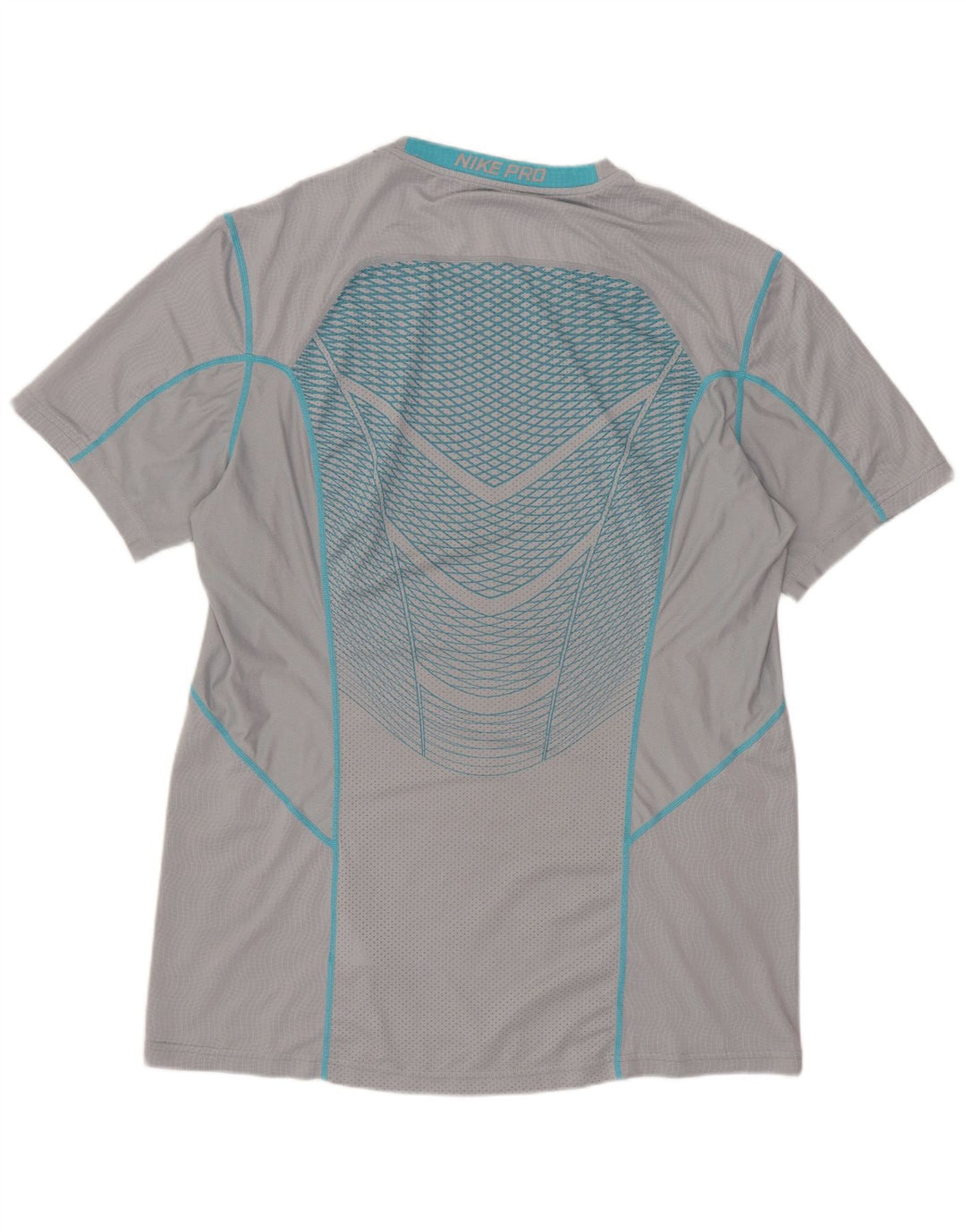 Camiseta masculina Nike Dri Fit grande poliéster xadrez cinza