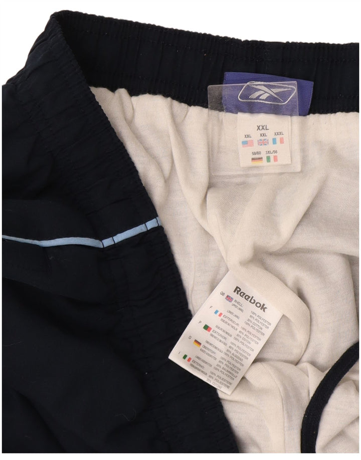 Calça de treino masculina Reebok Joggers 2XL azul marinho poliéster