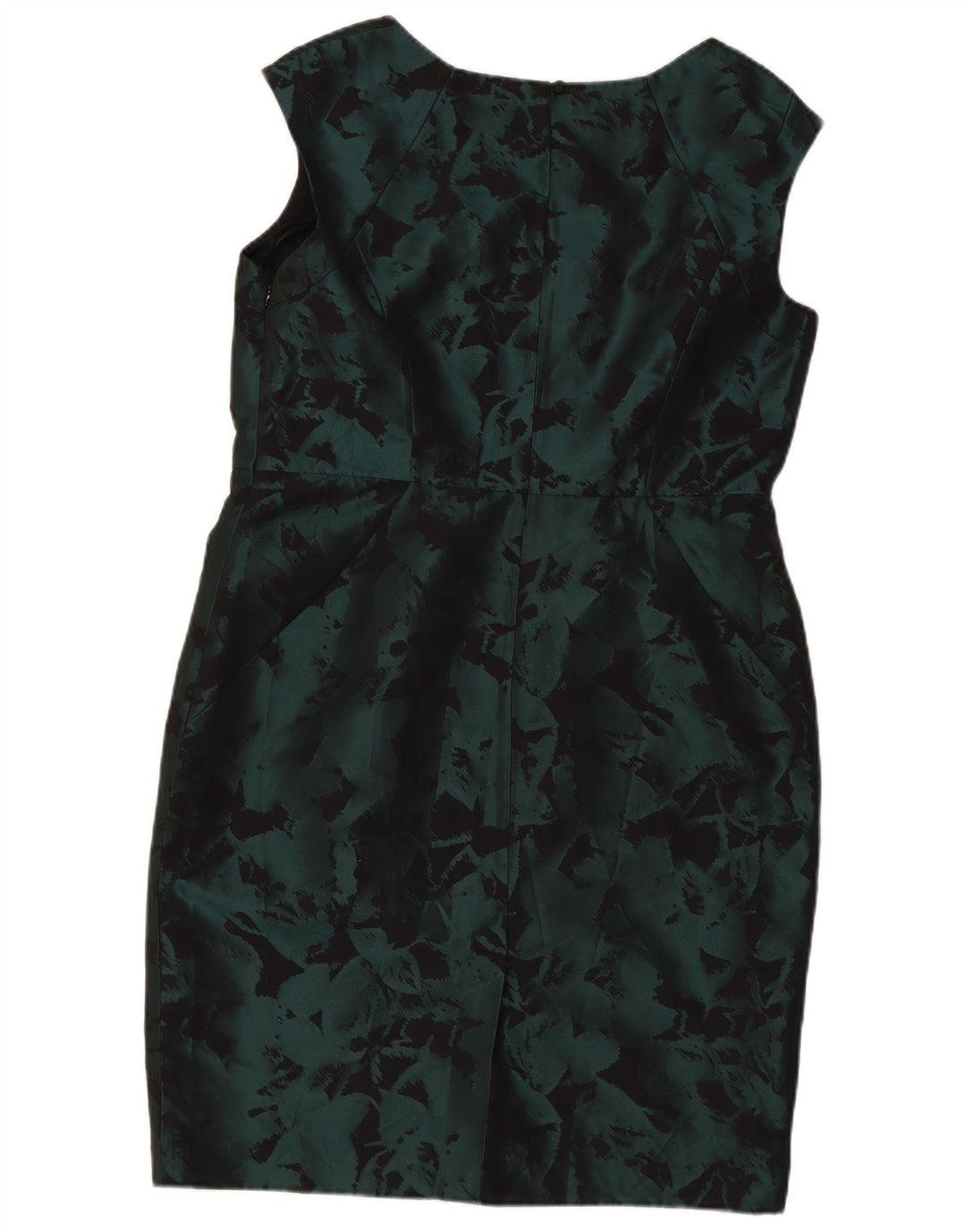 MONSOON Vestido feminino sem mangas com bainha UK 18 XL poliéster floral verde