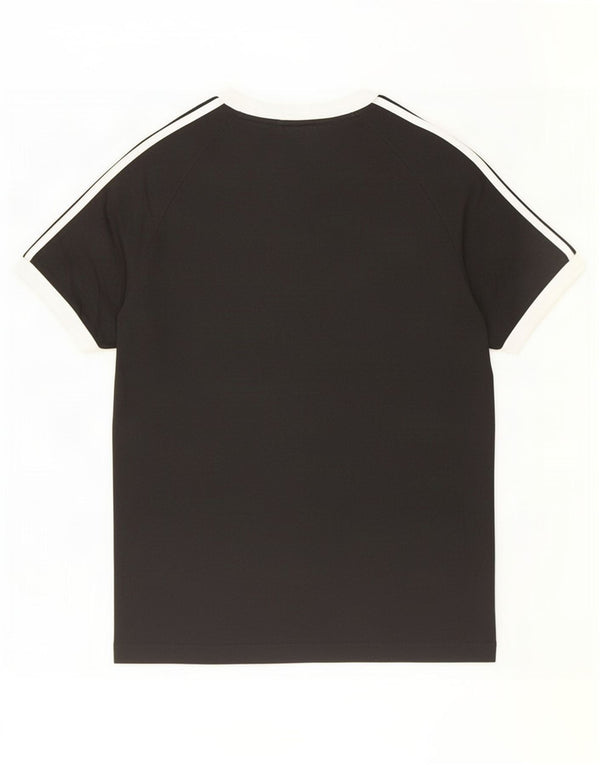 Adidas Mens Camiseta Top Médio Algodão Preto