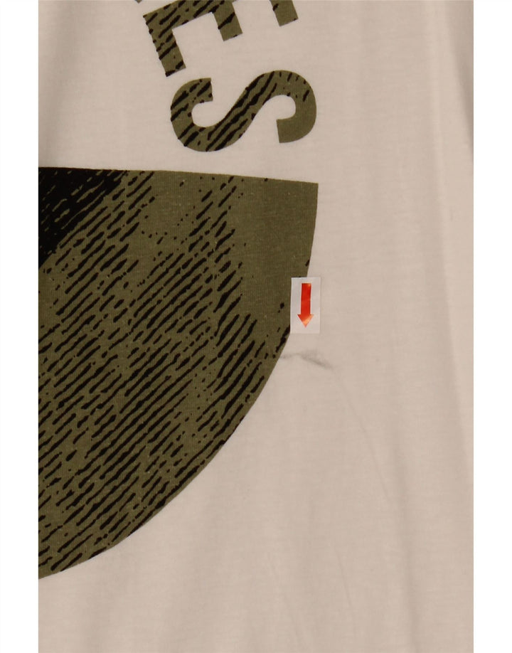 JACK & JONES Camiseta masculina Core Graphic Top Pequeno Branco