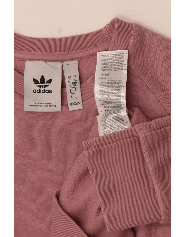 Adidas Mens Moletom Jumper Pequeno Algodão Rosa