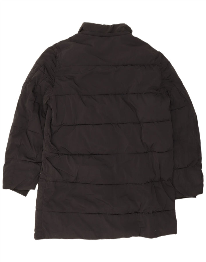 Casaco acolchoado masculino Zara UK 40 grande poliéster preto