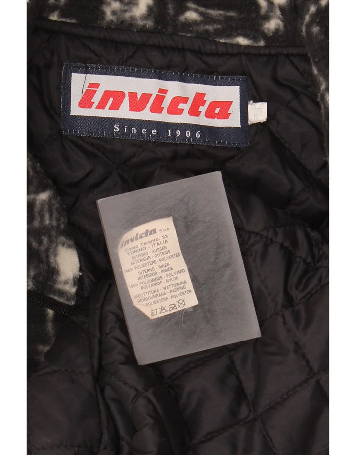 Jaqueta masculina de lã Invicta UK 38 poliéster geométrico preto médio