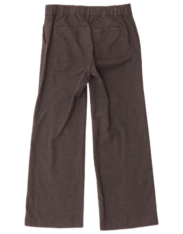 Calça chino feminina Hollister cintura baixa reta pequena W27 L28 cinza