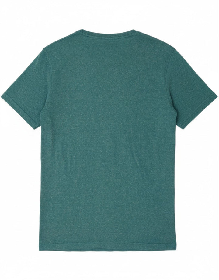 Camiseta masculina TOMMY HILFIGER grande algodão manchado turquesa