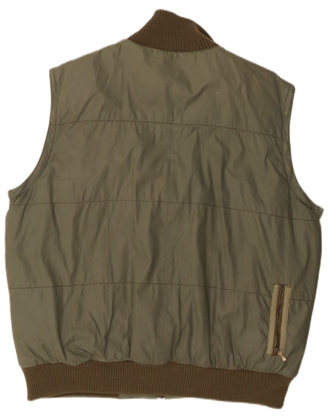 Colete acolchoado masculino Levi's UK 40 grande algodão verde