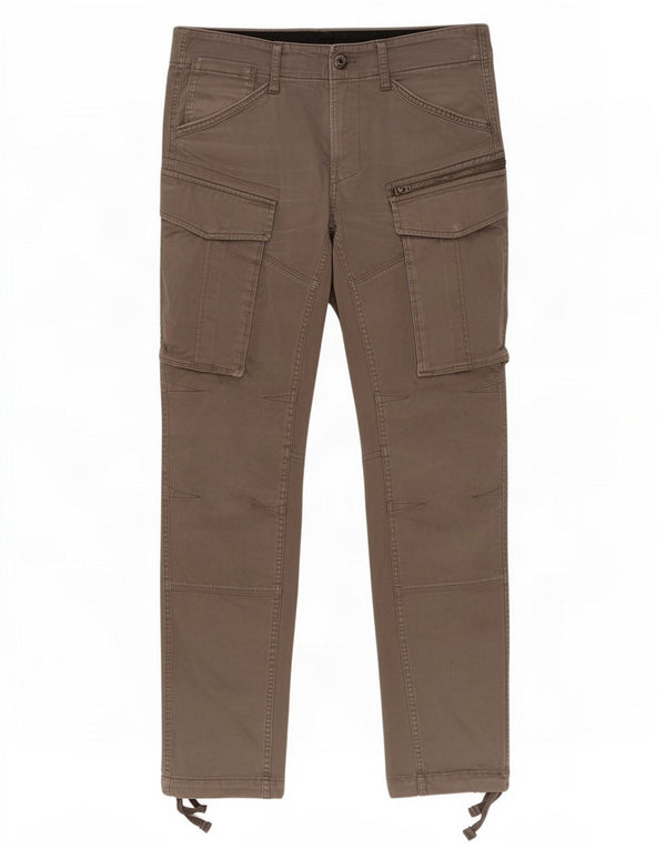 Calça cargo reta masculina G-Star W33 L34 algodão cinza