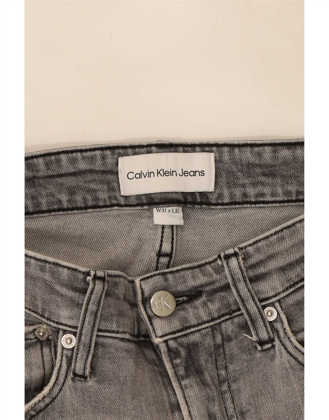 Calça Jeans Slim Masculina Calvin Klein W31 L32 Cinza