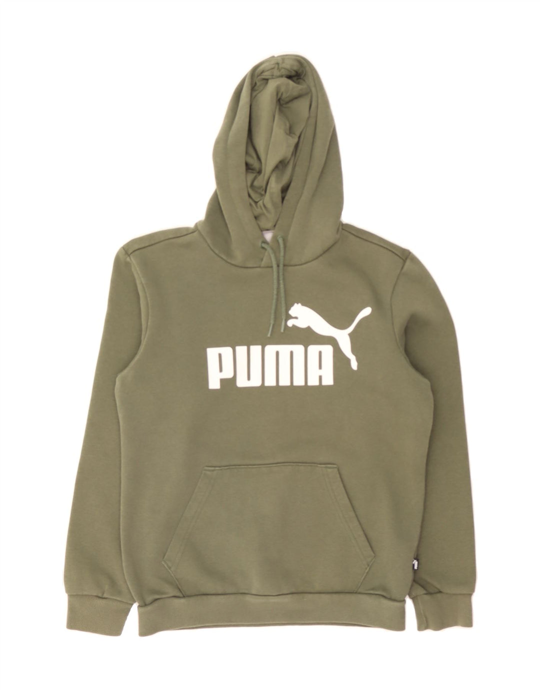 PUMA Mens Graphic Hoodie Jumper XS Green Cotton Vintage Puma and Second-Hand Puma from Messina Hembry 