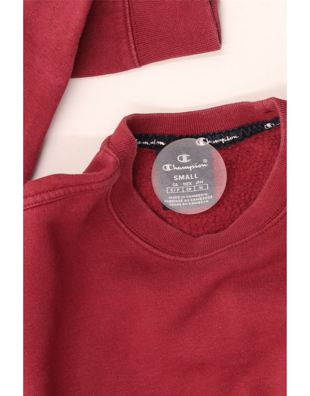 Champion Mens Moletom Jumper Pequeno Borgonha
