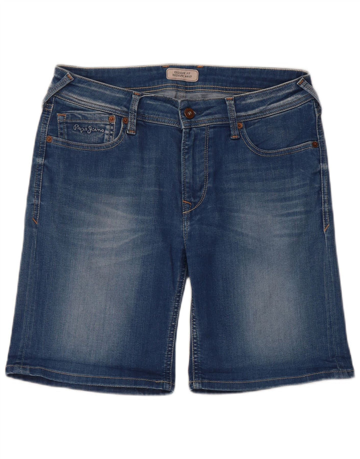 Shorts jeans feminino de ajuste regular PEPE JEANS W30 algodão azul médio