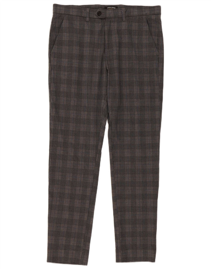 Calça masculina Jack & Jones Slim Suit W33 L32 cinza xadrez